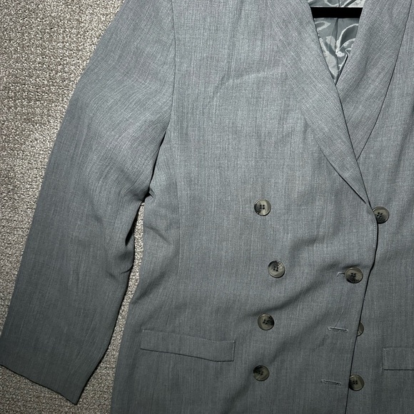 J.G.HOOK Women's Gray Double-Breasted Blazer - Picture 3 of 4